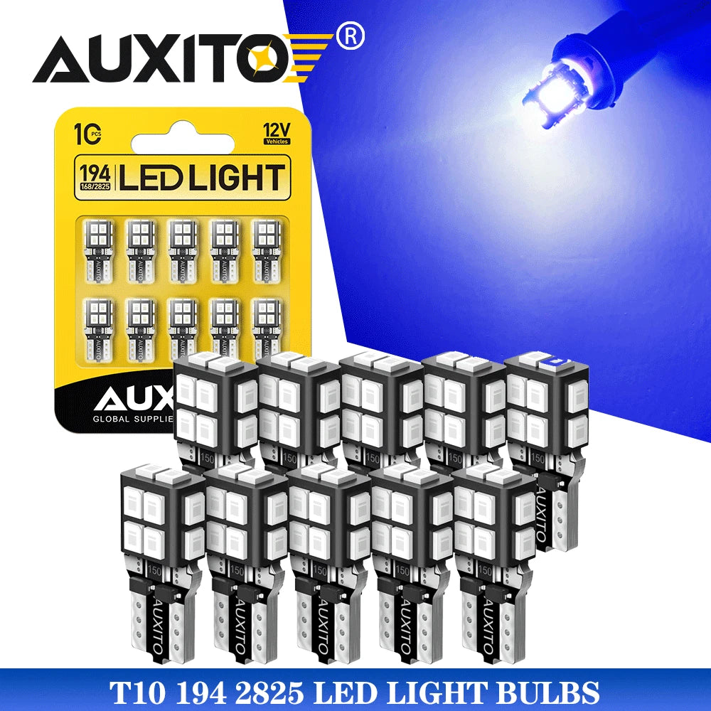 Set of 2 AUXITO T10 Wedge LED Interior Light Bulbs for (W5W 168 194 2825 175)