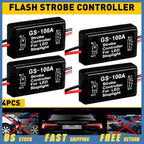 Set of 4 Universal Strobe Controller Boxes for LED Brake Tail Lights