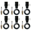 Set of 6 Bosch Platinum Spark Plugs & NGK Coil Boots for Camry ES330 Solara (2002–2006)