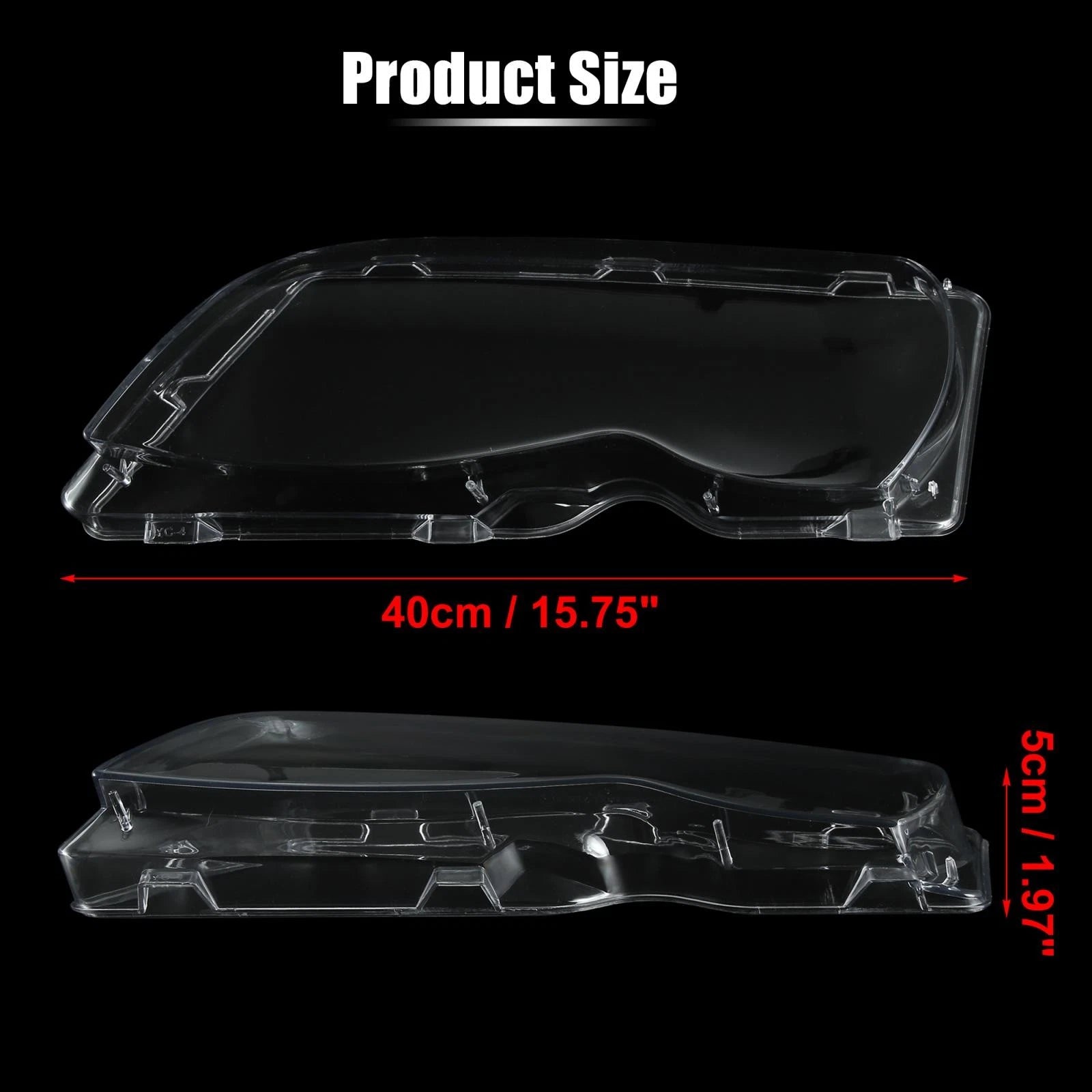 Left Front Headlight Lens Cover for BMW E46 (2002–2005) 63126924045