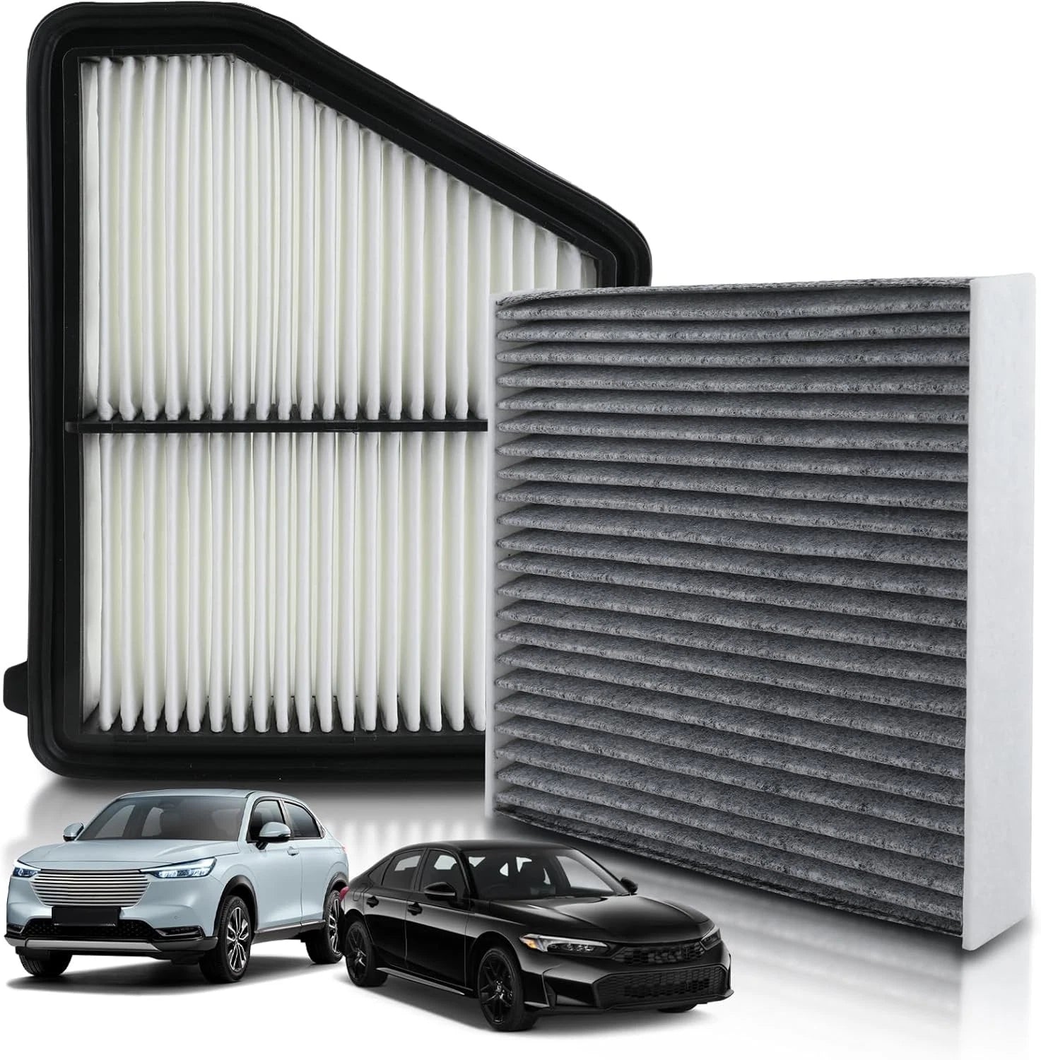 Set of 2 Air Filters for Honda HR-V (2016–2022) 17220-51B-H00, 80292-TBA-A11