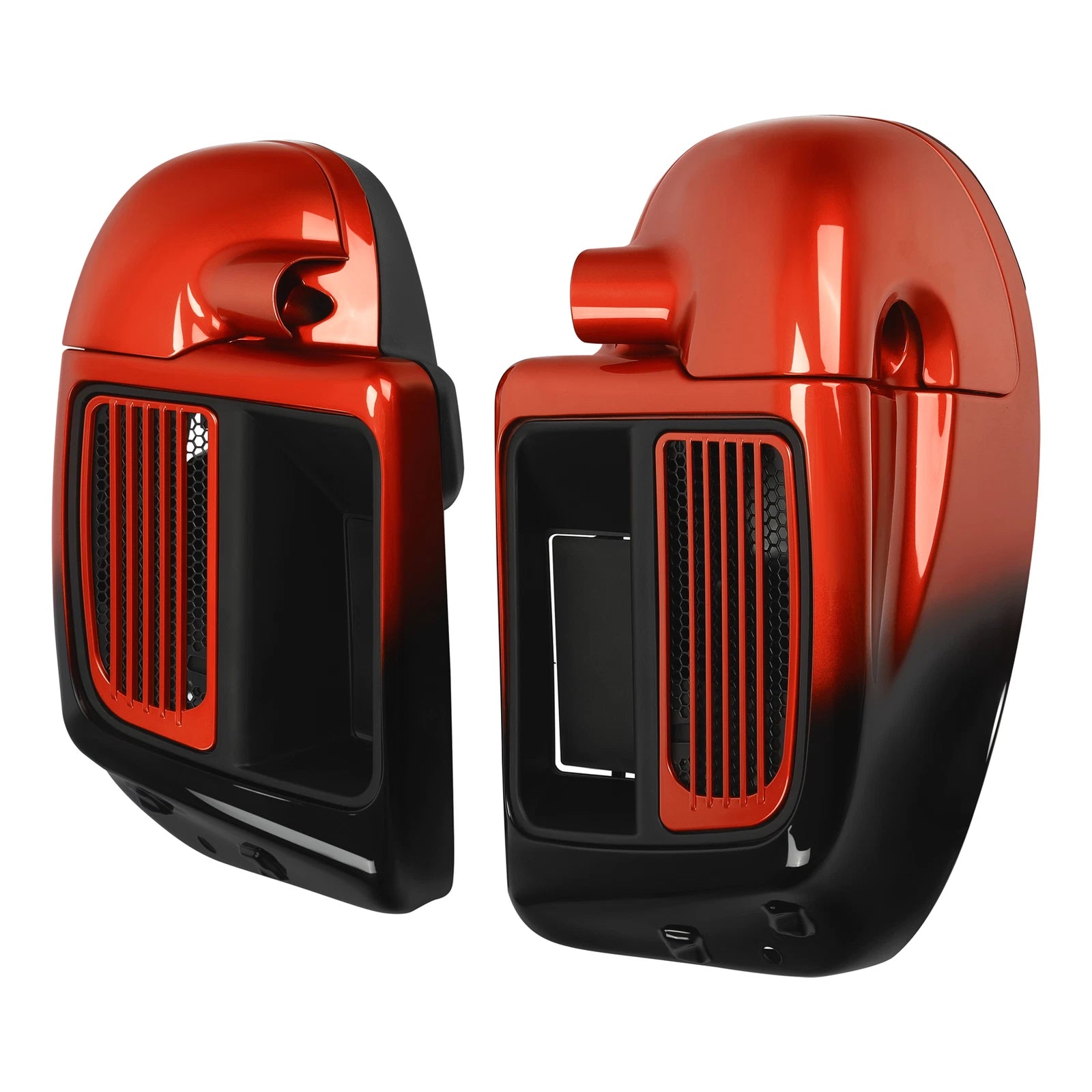 Lower Vented Fairing for Harley Touring (2014–2024) Sunset Orange/Sunset Black Fade