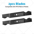 2X Blades for MTD Ride On Mowers 38" 6 Point (742-0654)