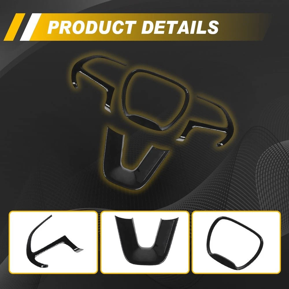 4X Inside Steering Wheel Cover Trim for Dodge Challenger Durango (2014–2023)