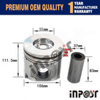 Piston Kit + Ring for Yanmar Engine Komatsu Excavator (4TNV106, 4TNV106T, 4D106)