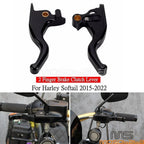 Finger Hand Brake Clutch Levers for Harley Softail Low Rider FXLRS (15-22)