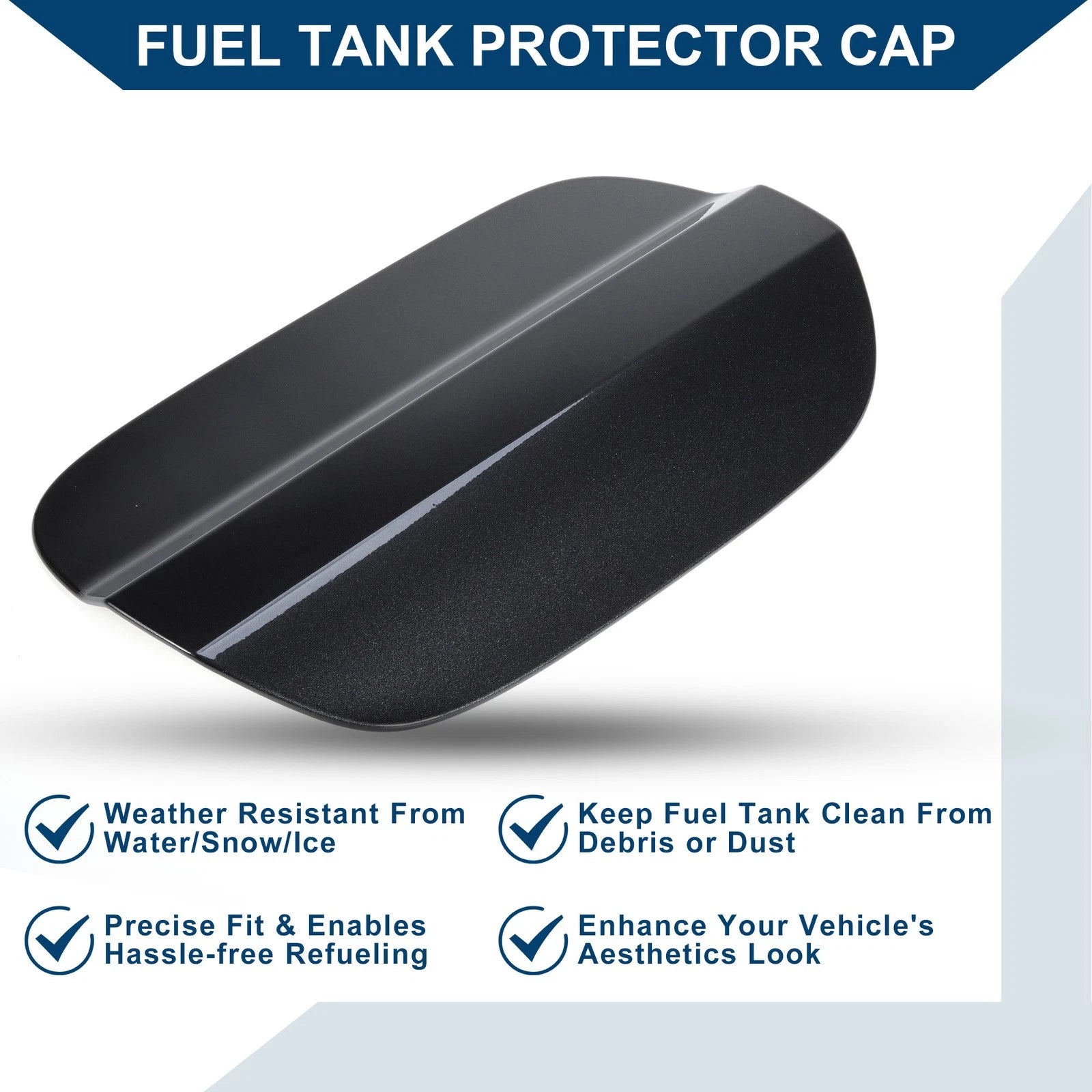 Fuel Tank Door Cap for Volkswagen Jetta A4 Bora (1999–2005) Black Cover