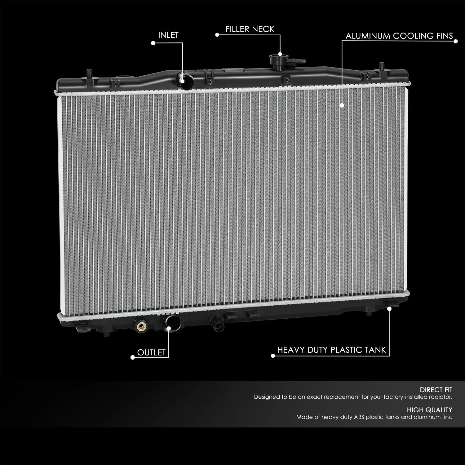 Aluminum Radiator for Acura RDX (2019–2024) DPI13766