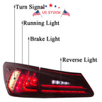 Red LED Tail Lights Pair for Lexus IS350 IS F IS250 (2006-2012)