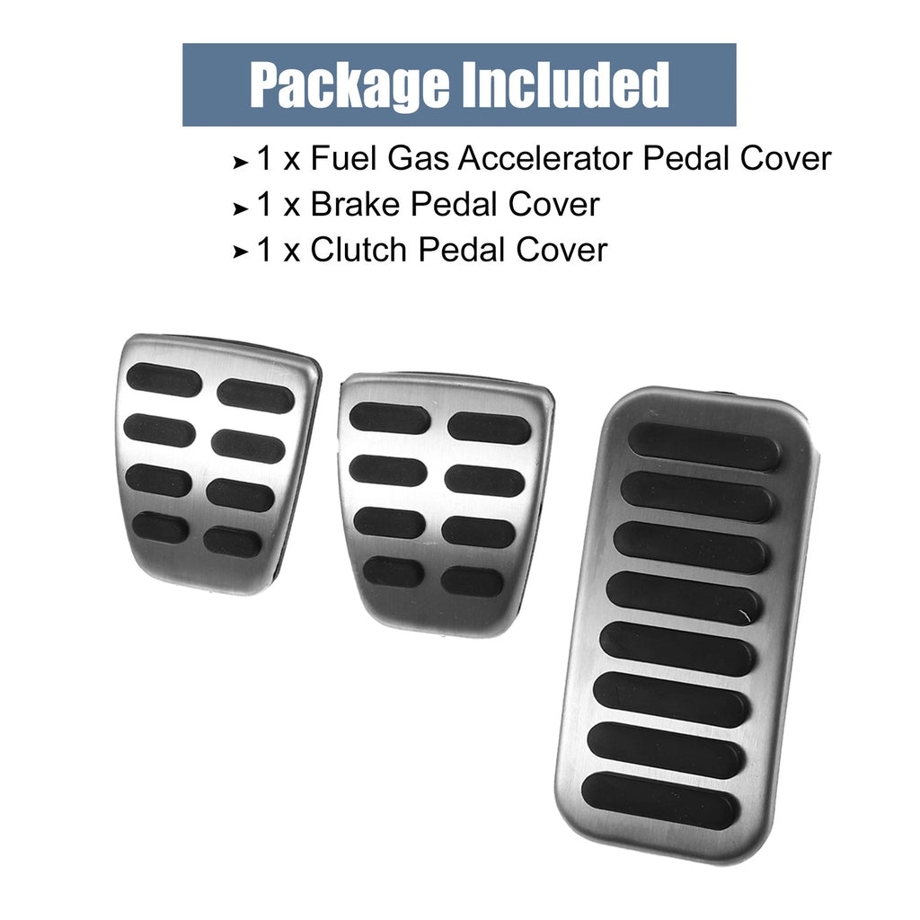 3pcs Accelerator & Brake Pedal Cover Set for Kia Forte (2010–2012)