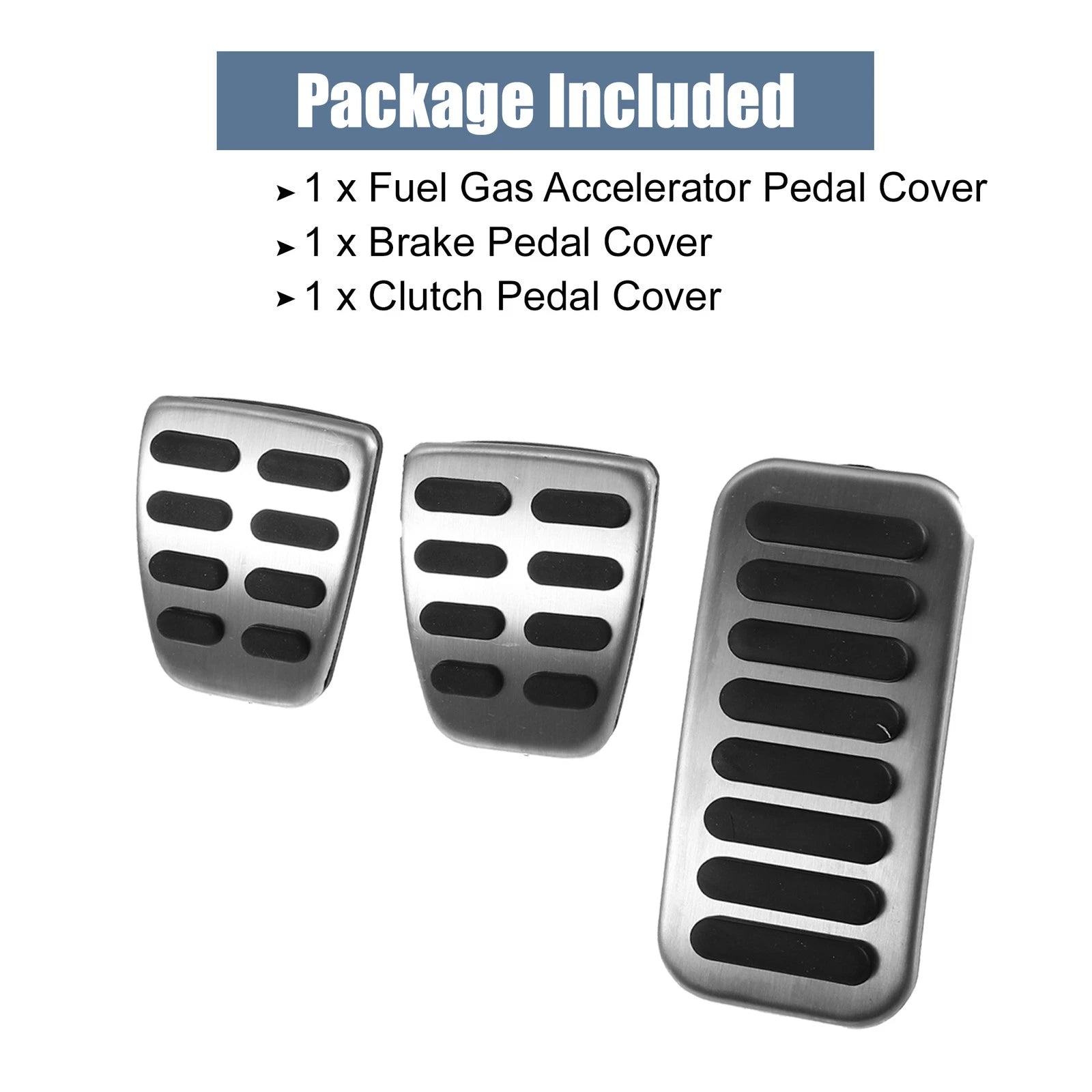 3pcs Accelerator & Brake Pedal Cover Set for Kia Forte (2010–2012)