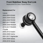 2X Front Stabilizer Sway Bar End Links for Toyota Camry Avalon Lexus ES300 ES330 (2002–2006)