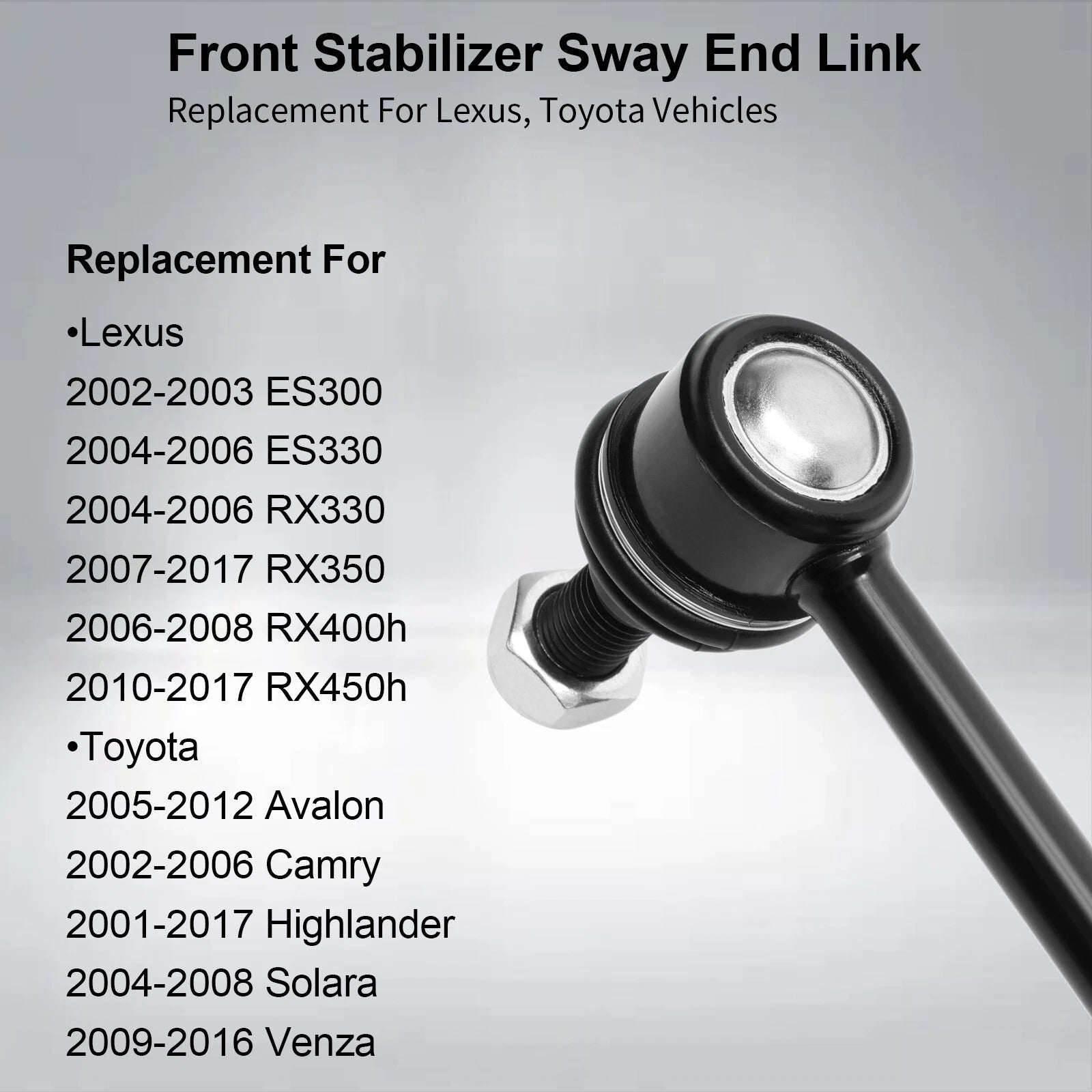 2X Front Stabilizer Sway Bar End Links for Toyota Camry Avalon Lexus ES300 ES330 (2002–2006)