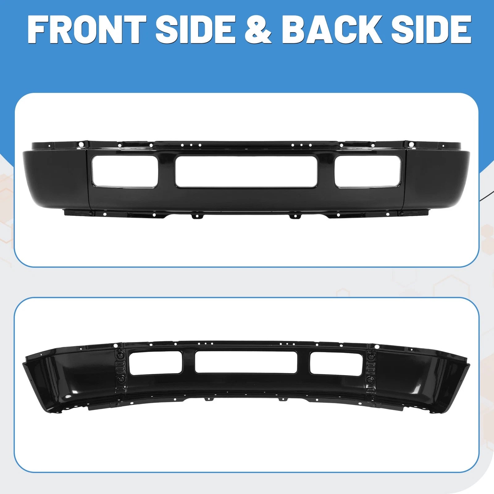 Steel Black Front Bumper for Ford F-250 F-350 Super Duty (2005–2007)