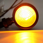 2X Turn Signal Lights for Motorcycle (Mini Bullet, Amber)