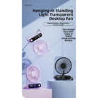 USB C Powered Desk Fan for Compact Use (4 Speed, Quiet, Brushless Motor)