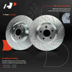 Front Disc Brake Rotors & Ceramic Pads for Ford Edge (2015-2020)