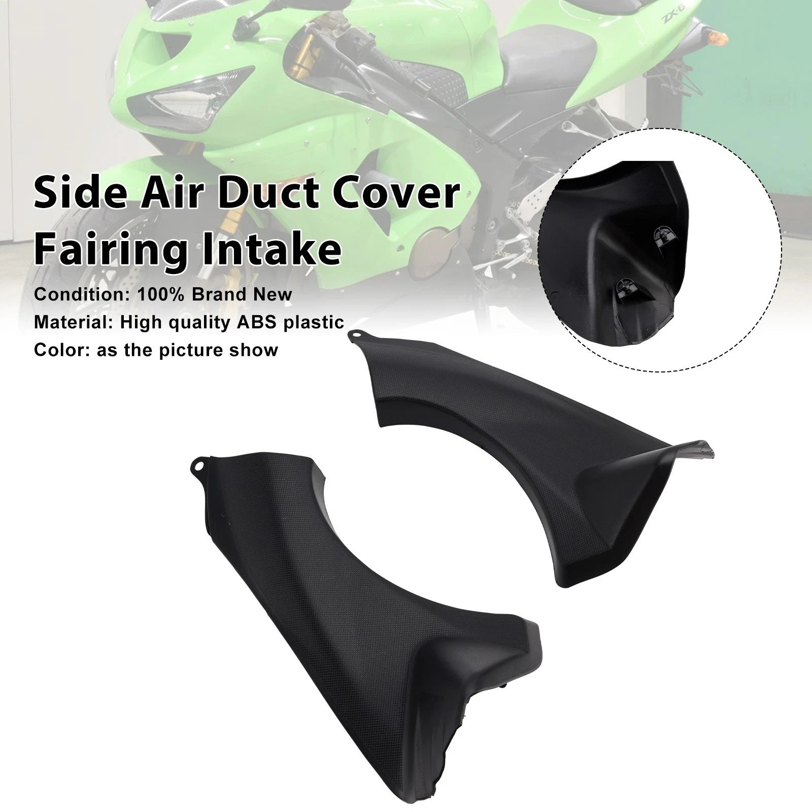 Side Air Duct Cover Fairing Intake for Kawasaki Ninja ZX-6R (2007–2008)