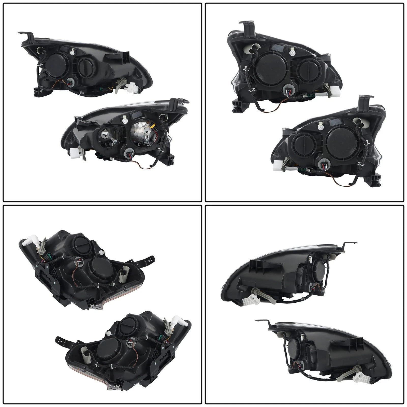 Set of 2 Headlight Assemblies for Nissan Sentra (2013–2015) LED DRL