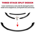 JC Style Front Bumper Lip Kit for Tesla Model S Sedan (2012–2017) - Carbon Fiber