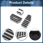 Automatic Foot Accelerator Pedal Covers for Suzuki Swift (No Mark, Silver Tone)