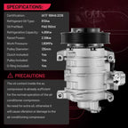 AC Compressor for Honda Accord (2008–2012) Crosstour (2012–2015) L4 2.4L