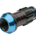 Set of 16 Aluminum Sky Blue Lug Nuts + Keys M12x1.5 22mm OD for Rims