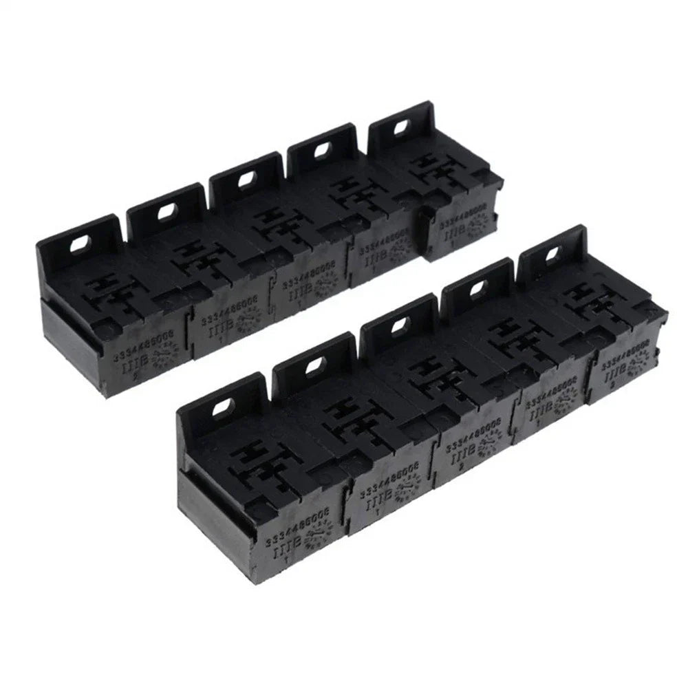 10 x 12V/24V 30A-80A 5 Pin Relay Socket Holder Block w/ 50 Terminals AU