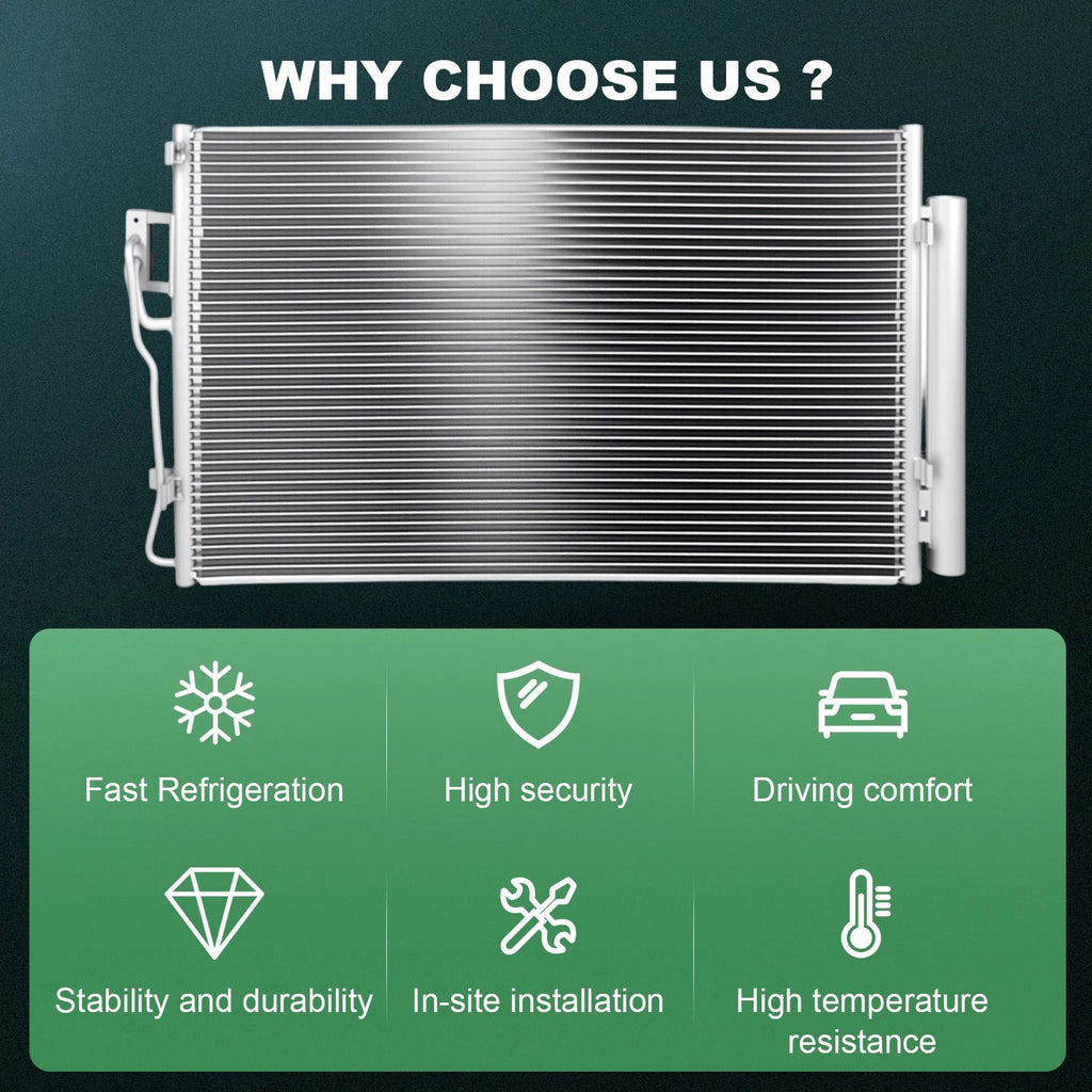 AC Condenser for Kia Sorento (2011–2015) & Hyundai Santa Fe (2010–2012)