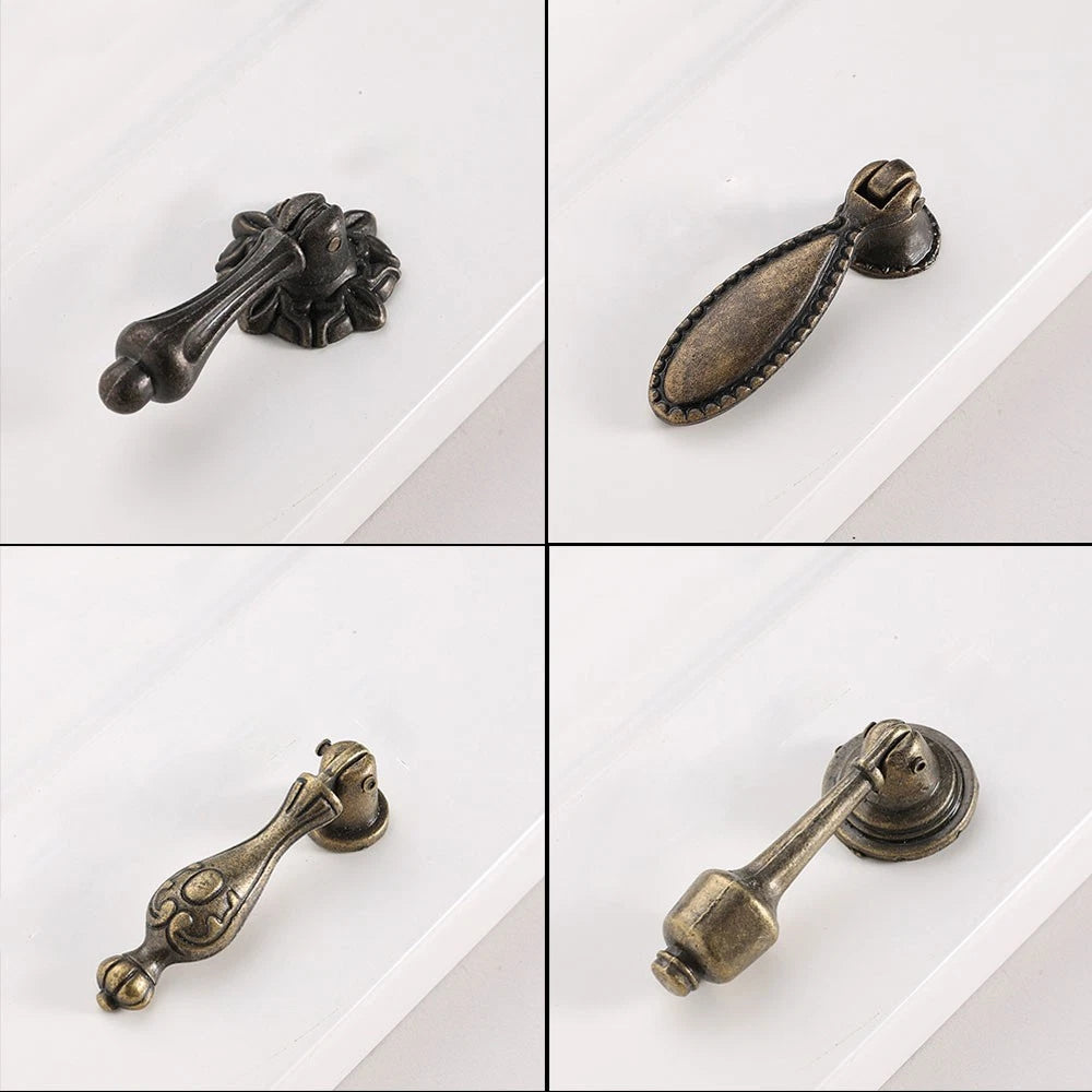 Set of 10 Drawer Door Pull Handles for Furniture Cabinet (Retro Style)