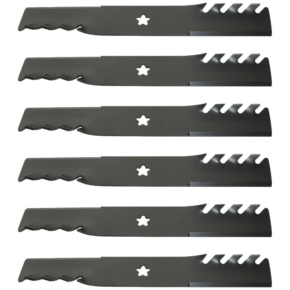 Set of 6 Mulch Mower Blades for Craftsman Riding Mower 54" Deck (Fits 187254, 187255, 187256)