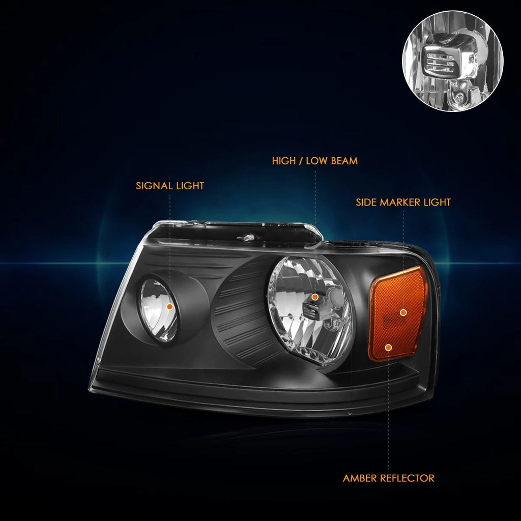 OE Style Headlights for Ford F150 (2004–2008) & Lincoln Mark LT (2006–2008)
