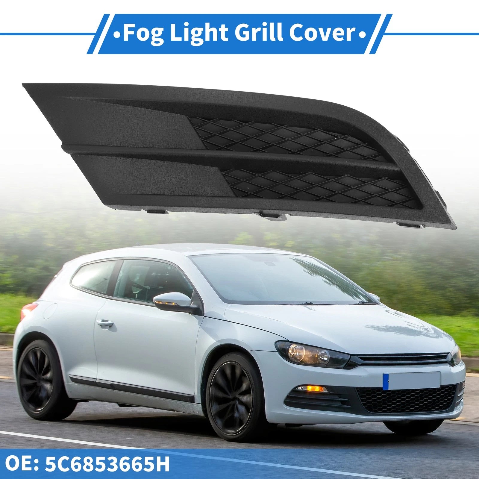 1pc Fog Light Grill for Volkswagen Jetta (2015–2018) No.5C6853665H