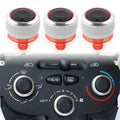3 x ABS Switch Knob Heater Buttons A/C Covers for Peugeot 206 207 C2 (2000-2015)