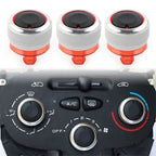3 x ABS Switch Knob Heater Buttons A/C Covers for Peugeot 206 207 C2 (2000-2015)