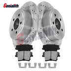 Rear Drilled Rotor & Ceramic Brake Pad Kit for Dodge Charger Chrysler 300