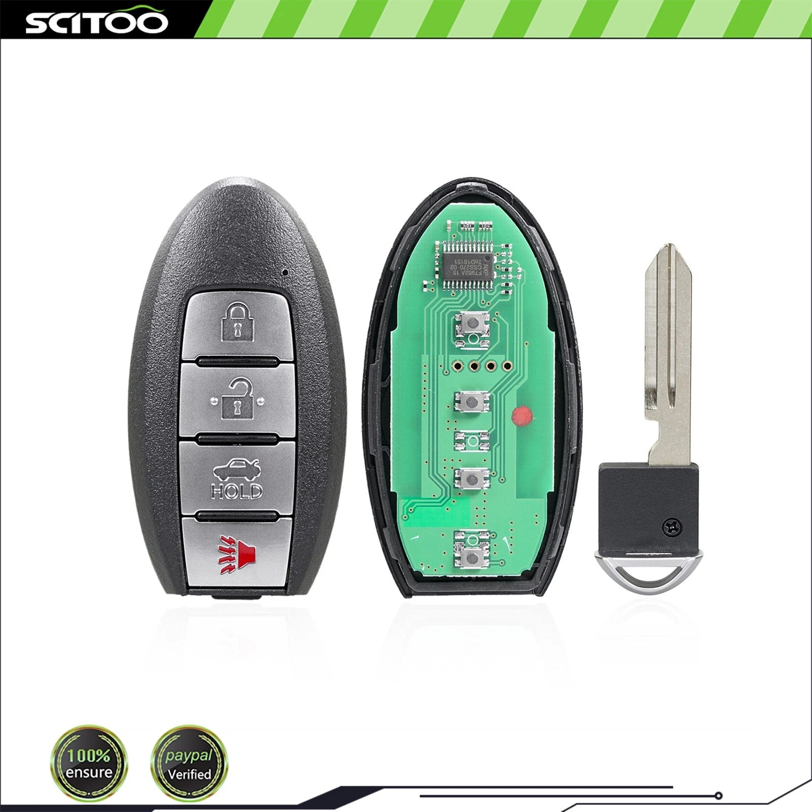 Remote Car Key Fob for Nissan Sentra Versa (2013–2019) CWTWB1U840