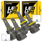4X 9005 + H11 LED Headlight Bulbs for RAM 1500 2500 (2011–2017)