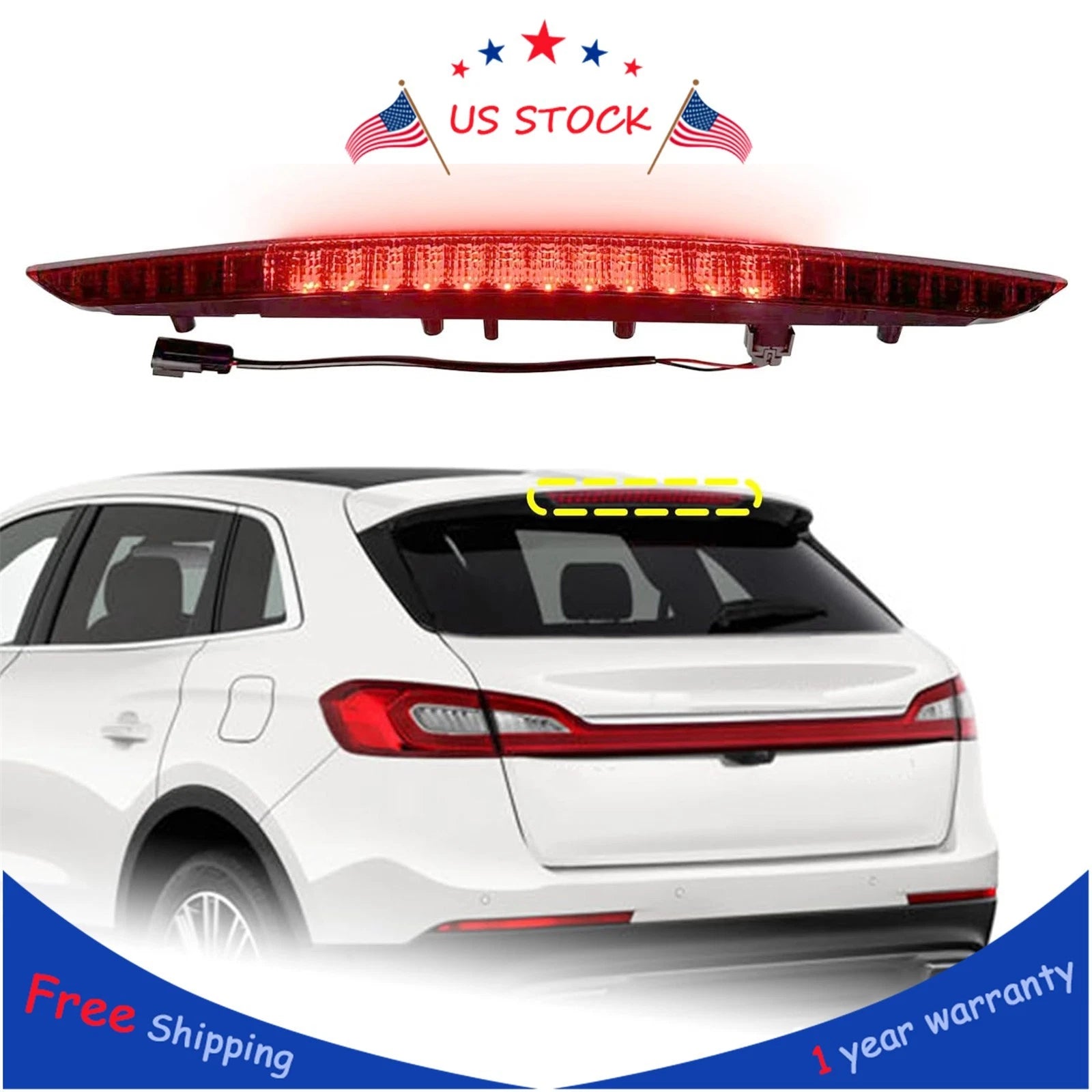 3rd Brake Lamp for Lincoln MKX (2016–2018)
