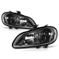 Set of 2 Black Housing Clear Side Headlights for Freightliner M2 106 112 (2003–2019)