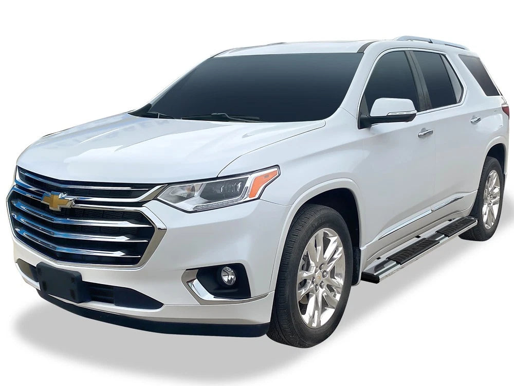Set of 2 Chrome Board Side Steps for Chevy Traverse (2018-2023)
