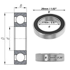 Deep Groove Ball Bearing P5 for Scooter Skateboard Wheel (1 Pc) 17x26x5mm
