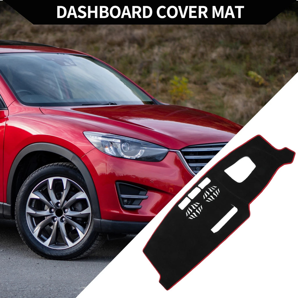 Dashboard Cover Mat for Mazda CX-5 (2016–2024) Black Red