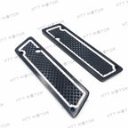 Set of 2 Black Diamond Saddlebag Latch Covers for Harley FLH/FLT (1993–2013)