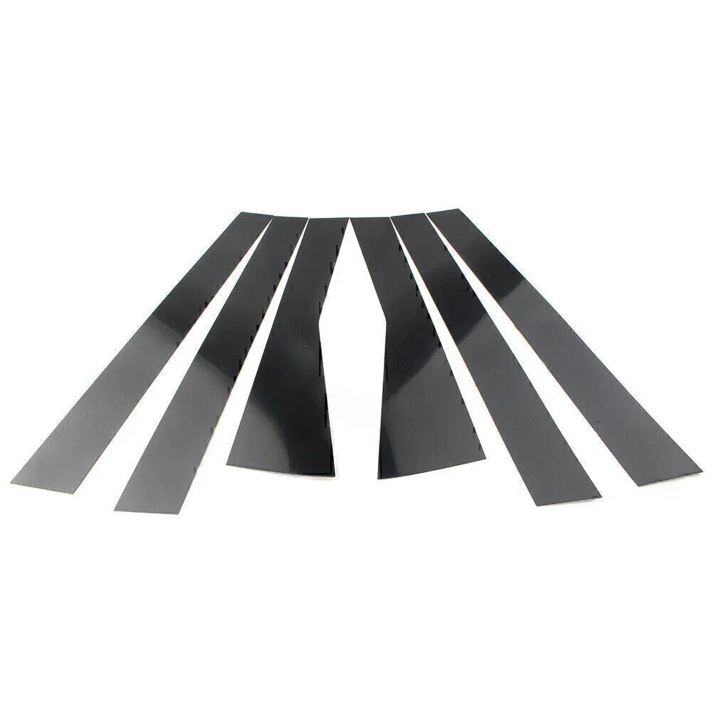 6 x Black Door Trim Pillar Post Covers for Subaru Forester (2019-2021)