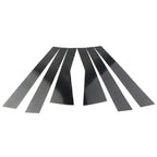 6 x Black Door Trim Pillar Post Covers for Subaru Forester (2019-2021)