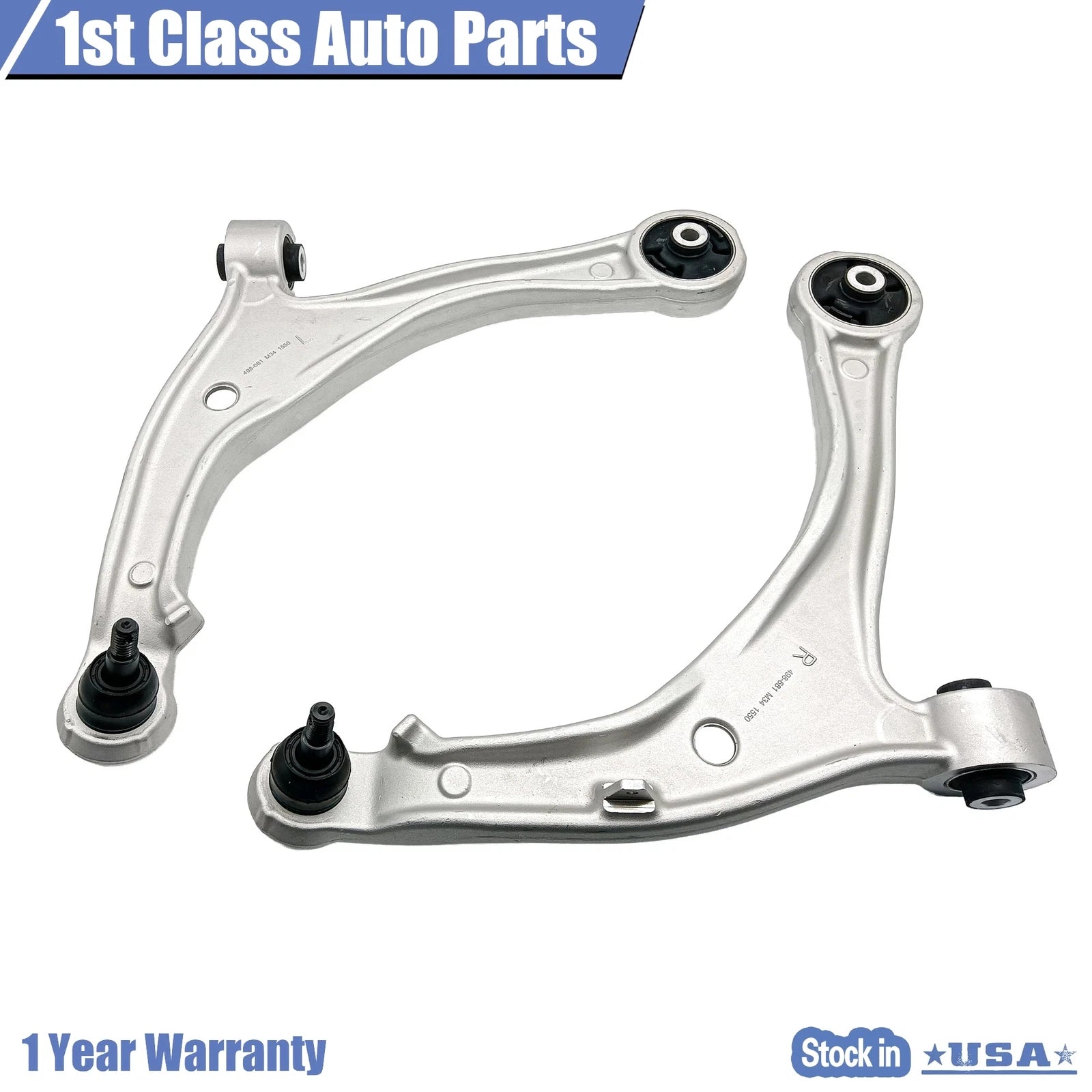 2X Front Lower Aluminum Control Arms for Honda Odyssey (2014–2017)