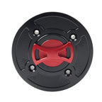 CNC Red 4-Hole Gas Fuel Tank Cap Cover for DUCATI Panigale V4/S/R (2018-2021)