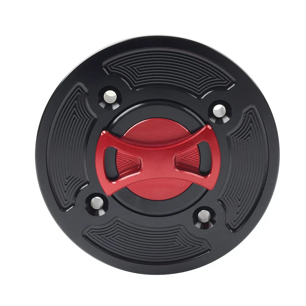 CNC Red 4-Hole Gas Fuel Tank Cap Cover for DUCATI Panigale V4/S/R (2018-2021)
