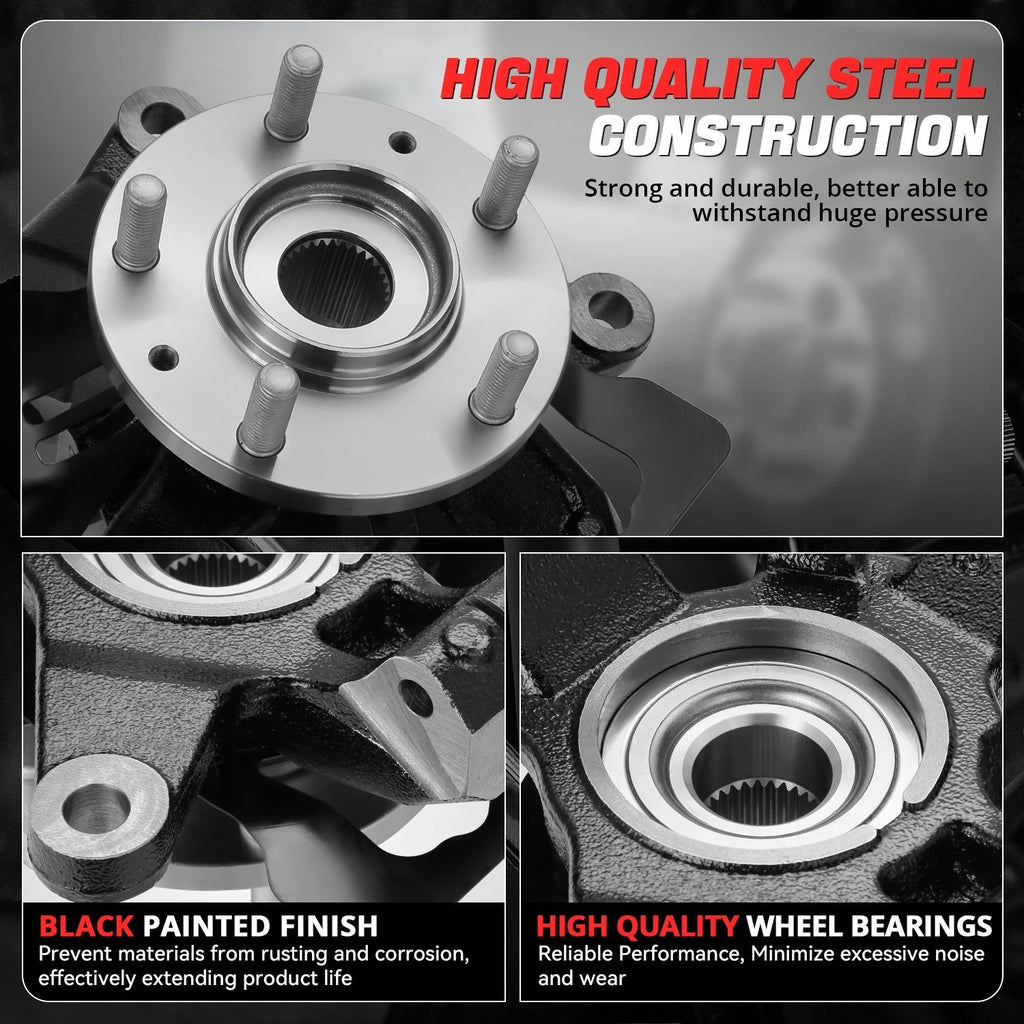Front Passenger Right Loaded Wheel Bearing Knuckle for Mazda CX-7, CX-9 (2007–2015)